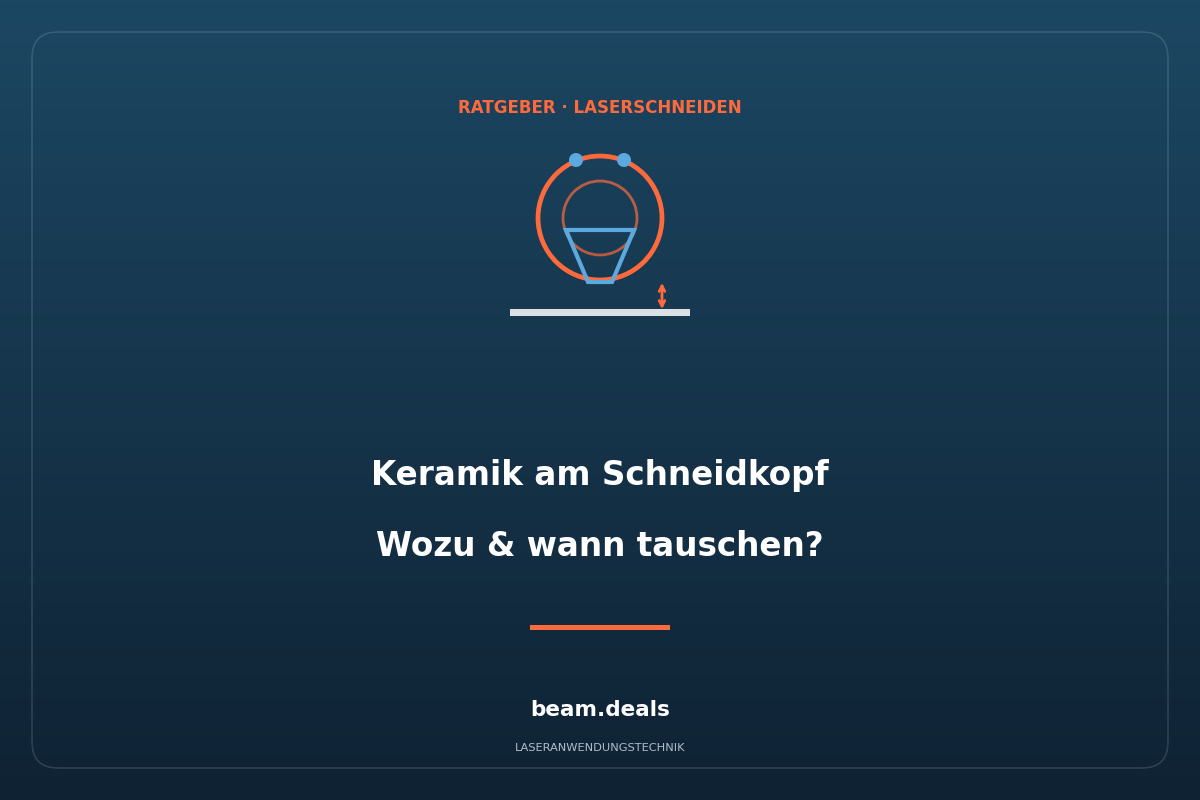 Keramik am Laserschneidkopf – Funktion des Isolators und wann tauschen