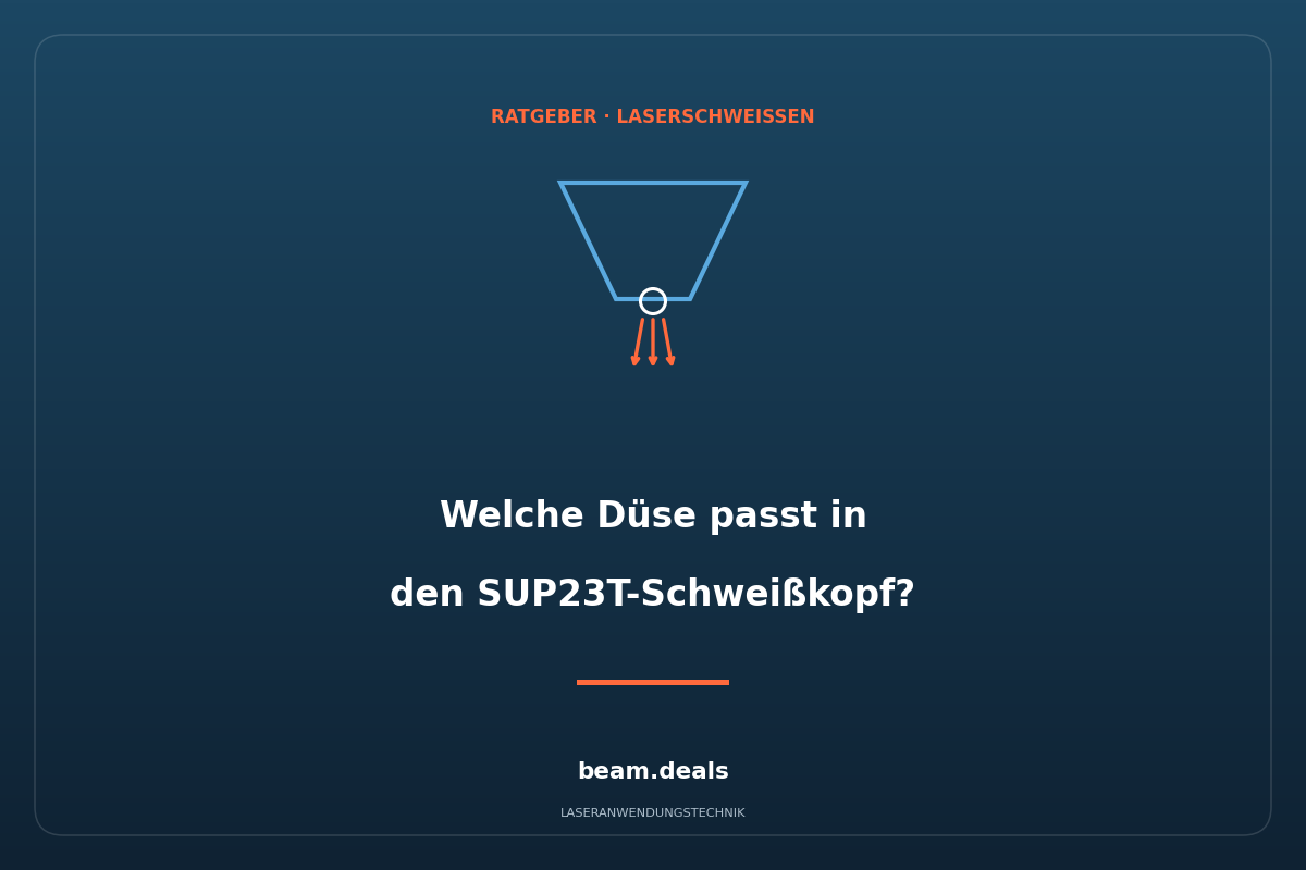 Titelkarte: Welche Düse passt in den SUP23T-Schweißkopf?