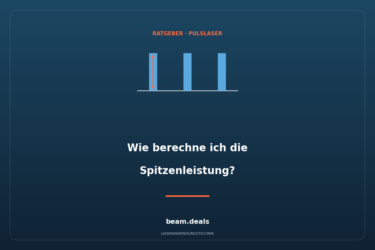 Wie berechne ich die Spitzenleistung eines Pulslasers? beam.deals Ratgeber Pulslaser