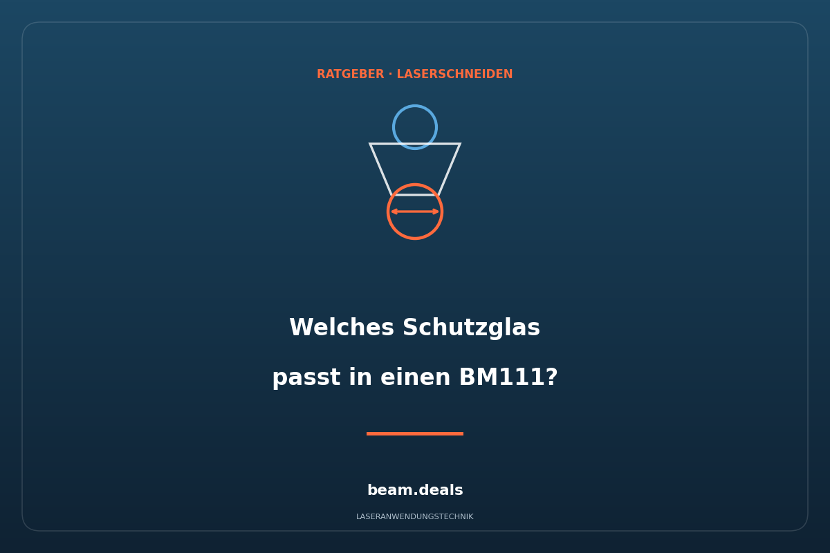 Titelbild: Welches Schutzglas passt in einen Raytools BM111 Laserschneidkopf – oberes und unteres Schutzfenster