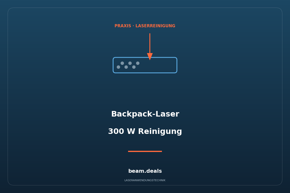 300-Watt-Backpack-Laser für die Laserreinigung