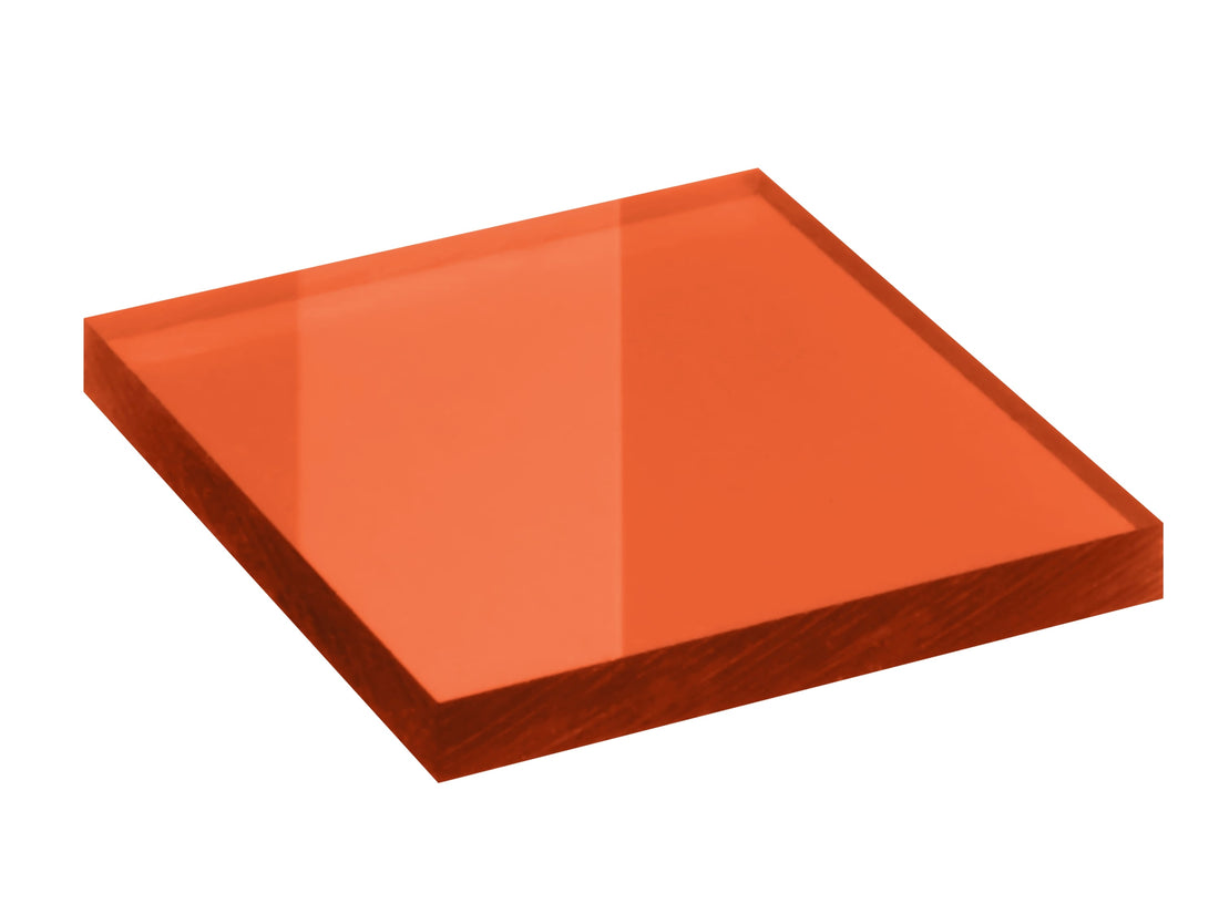 Laserschutzfenster Filter 0285 – Spezialkunststoff orange 3,0 mm – EN 12254