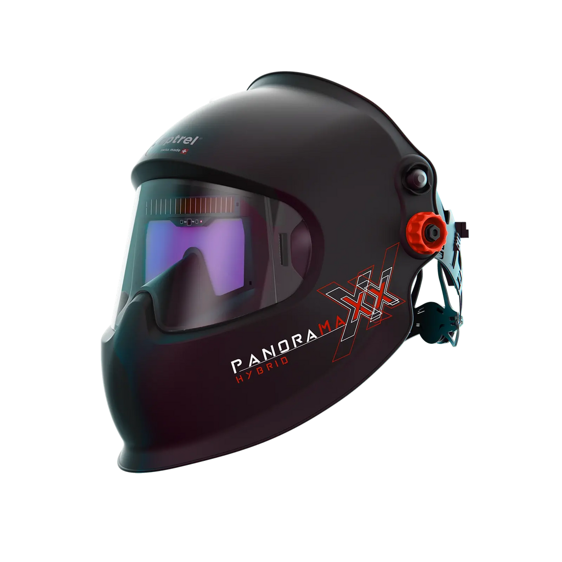 optrel panoramaxx hybrid – Automatik Laser-/Schweißhelm (SN 5–13, EN 207 / ISO 19818-1)
