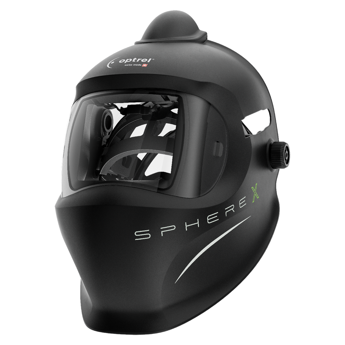 optrel Frischlufthelmschale (e3000X) sphere X pure air - schwarz: Frischlufthelmschale ohne Blendschutzkassette