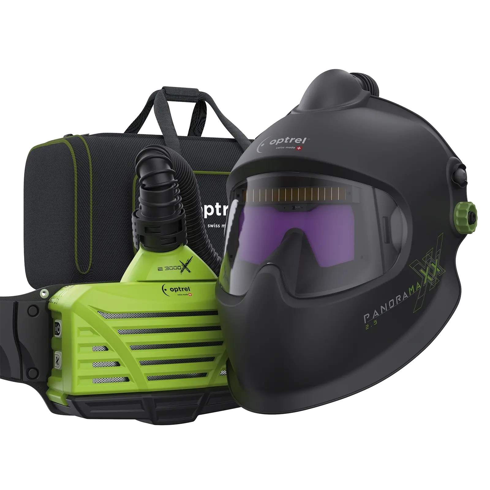 optrel Ready to weld package panoramaxx2.5 schwarz - Frischluftschweißhelm und e3000X (ATEX)