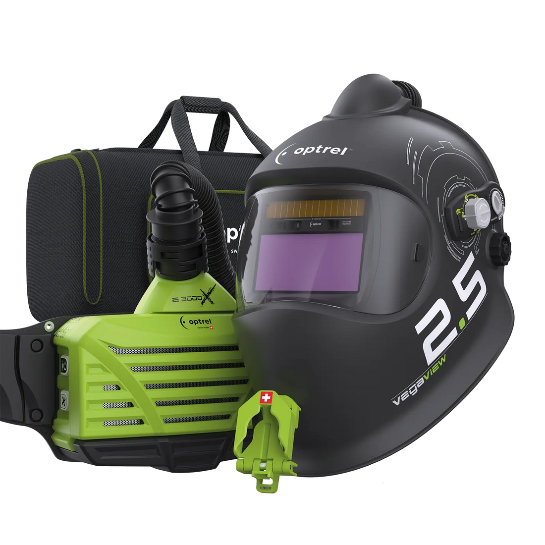 optrel Ready to weld package vegaview2.5 schwarz - Frischluftschweißhelm und e3000X (ATEX)