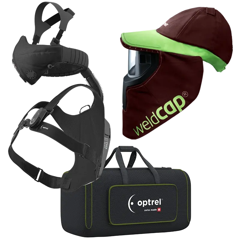 optrel Ready to weld package weldcap - Schweißcap und swiss air mit control panel