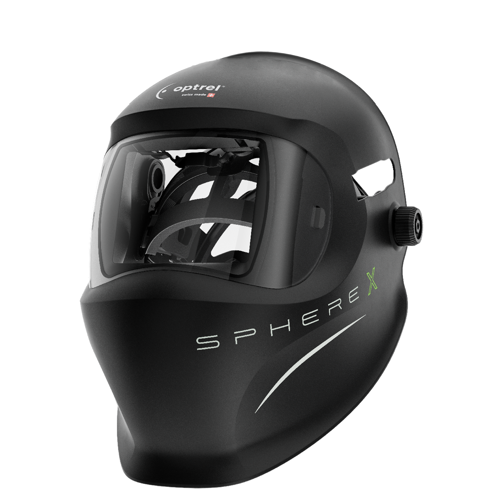 optrel Helmschale sphere X - schwarz: ohne Blendschutzkassette