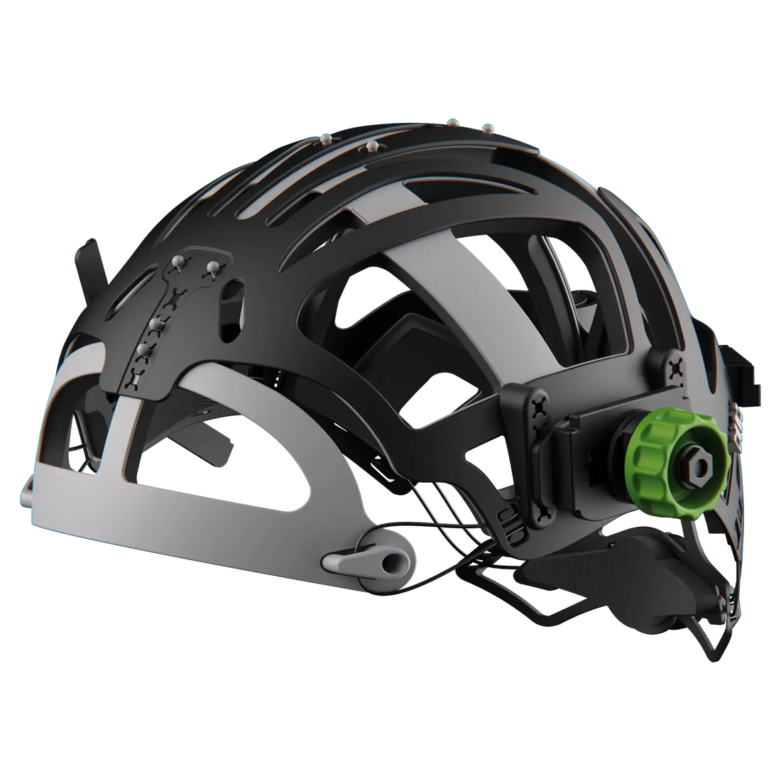 optrel IsoFit® headgear (schwarz, grüne Knöpfe) - für panoramaxx/sphere/liteflip und Y Serie