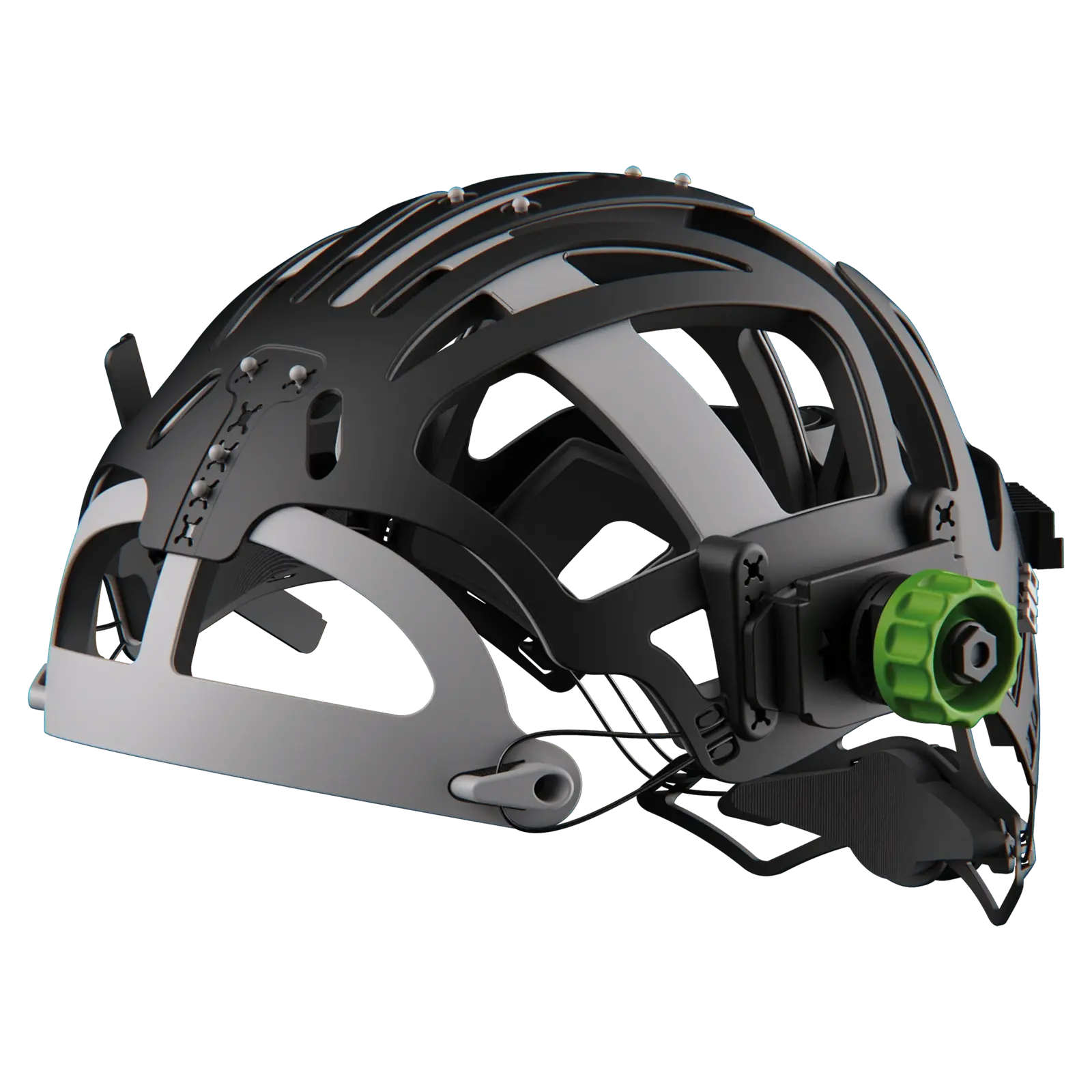 optrel IsoFit® headgear (schwarz, grüne Knöpfe) - für panoramaxx/sphere/liteflip und Y Serie
