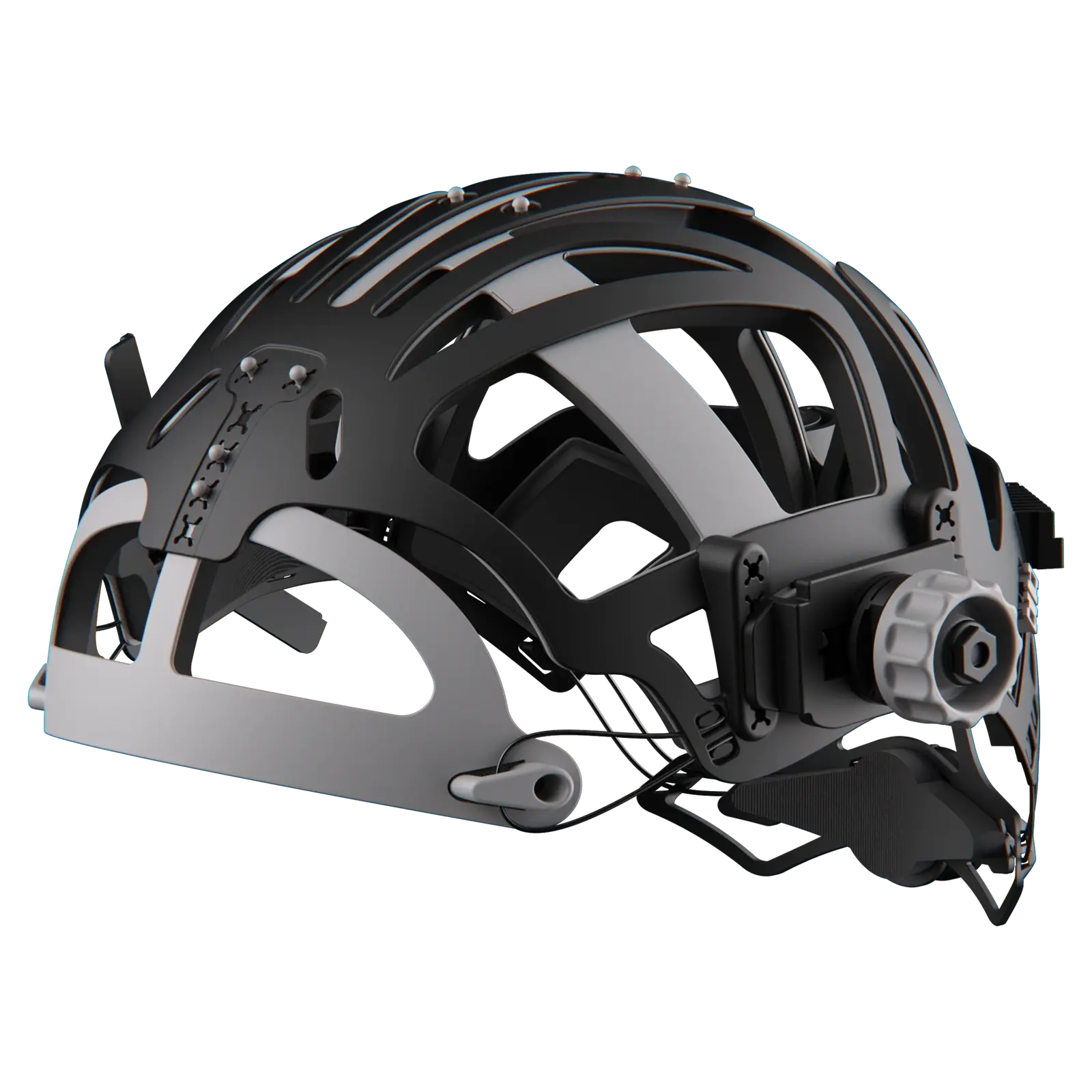 optrel IsoFit® headgear (schwarz, graue Knöpfe) - für panoramaxx/sphere/liteflip und Y Serie