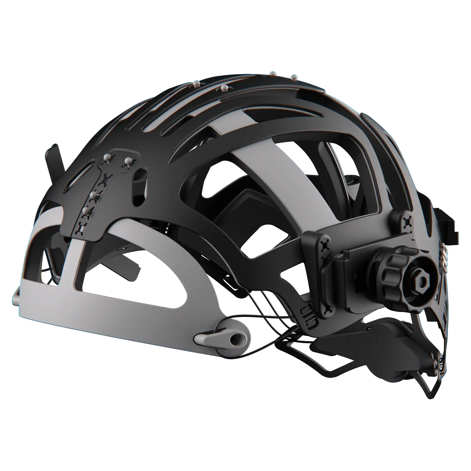 optrel IsoFit® headgear (schwarz, schwarze Knöpfe) - für helix Serie