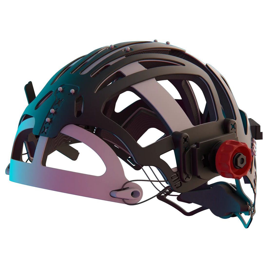optrel optrel IsoFit® headgear (schwarz, rote Knöpfe) - maximale Ergonomie mit tauschbaren Padeinlagen, passend zu allen panoramaxx Series, sphere Series, liteflip Series und Y Series Helmen mit Position Locker