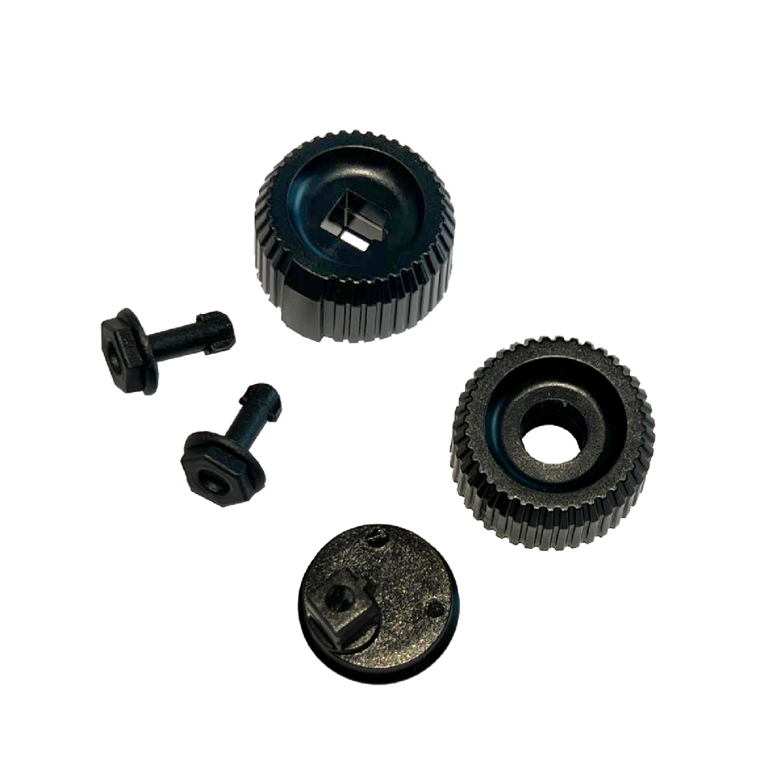 optrel Reparaturset für IsoFit® X headgear sphere X, bestehend aus 1x Exzcenter, 1x Exzenterknopf und 2x Drehknopf schwarz