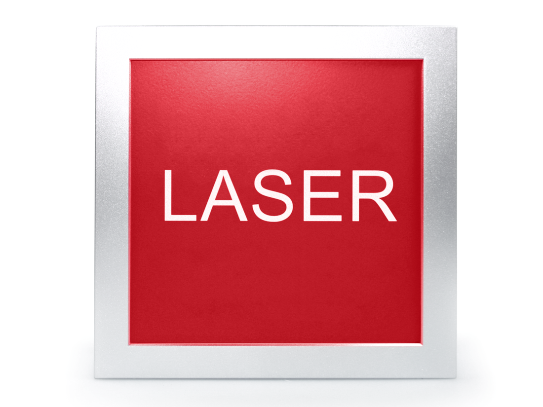 Laserwarnleuchte für den Innenbereich (220 × 220 mm)