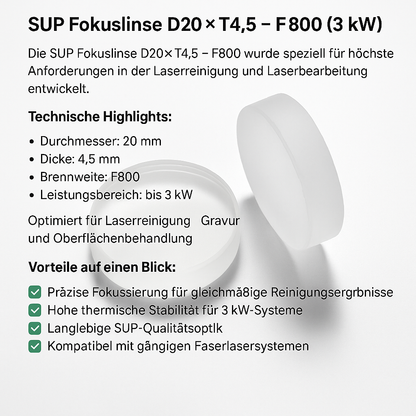 Fokuslinse D20 T4,5 F800