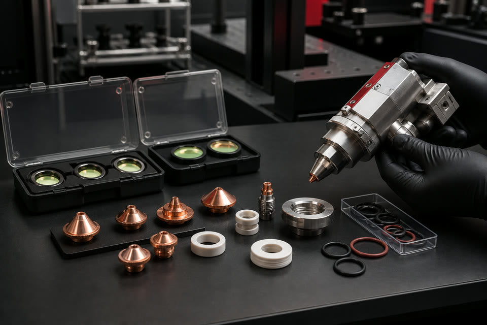 Laseroptiken und Ersatzteile bei der technischen Prüfung