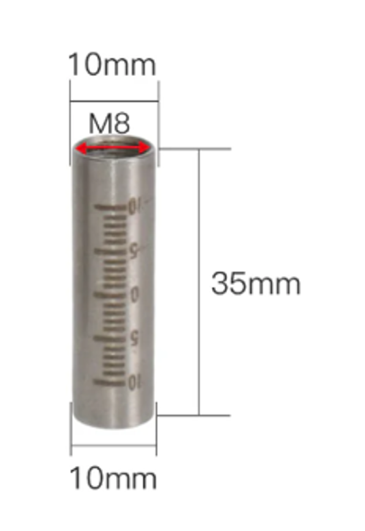 Scale Tube für Laserschweißen – Modell HW-S (H35 × M8) - beam.deals