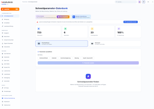 LaserApp Dashboard