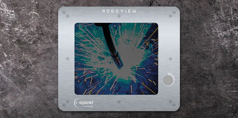 optrel roboview – Aktives Schweiß-Sichtfenster für Roboterzellen (28 × 24 cm)