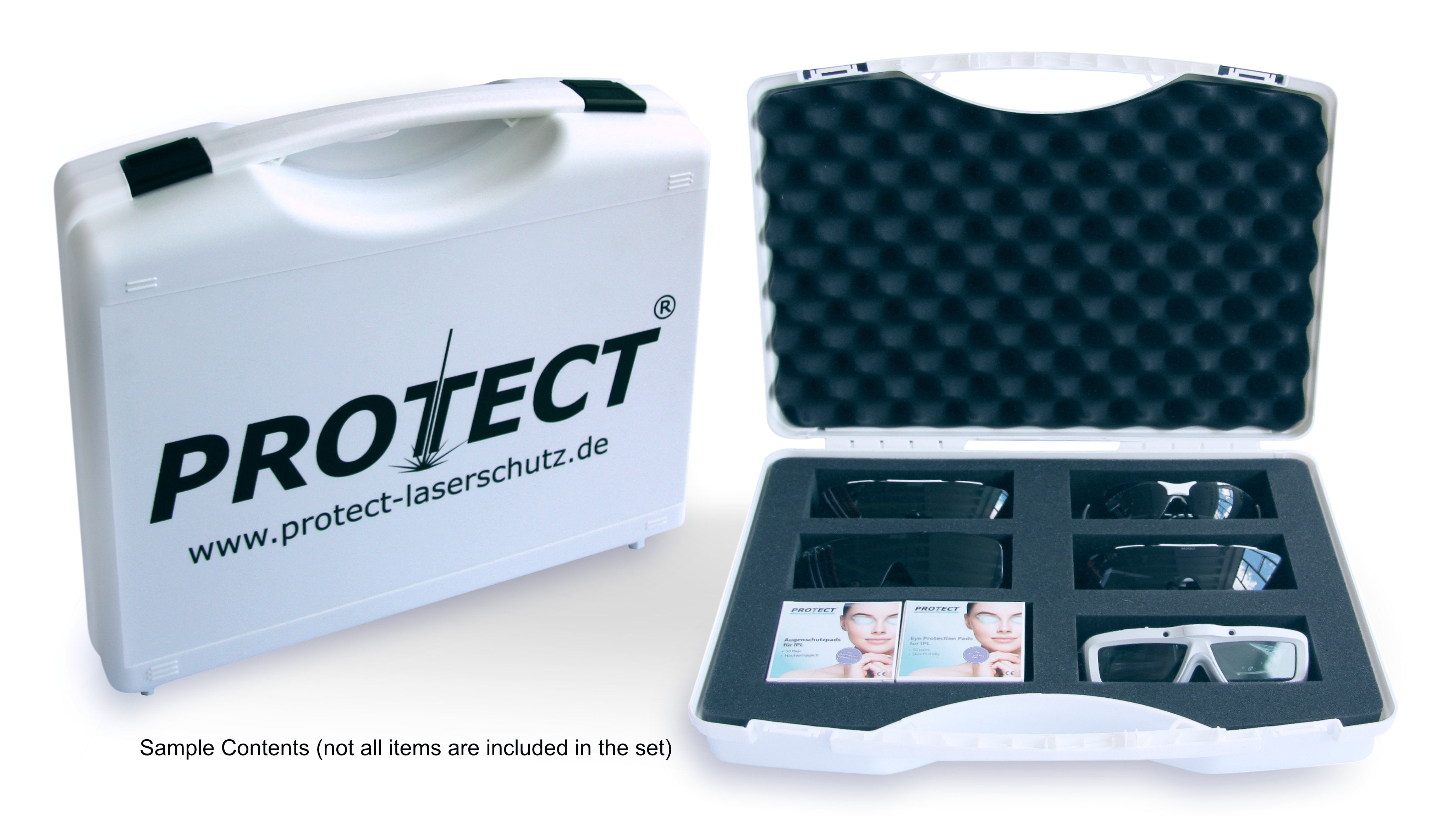 Aufbewahrungskoffer mit Schaumstoff und PROTECT-Logo